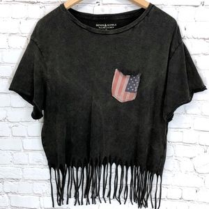 Ralph Lauren Denim & Supply Fringe Cropped Top